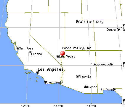 Moapa Valley, Nevada map