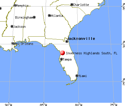 Inverness Highlands South, Florida map