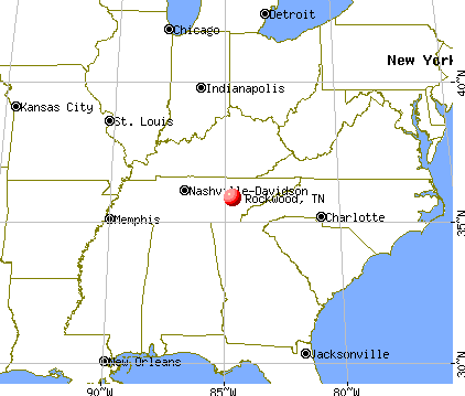 Rockwood, Tennessee map