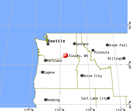 Finley, Washington map