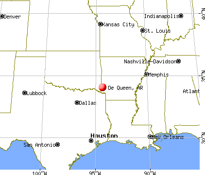 De Queen, Arkansas map