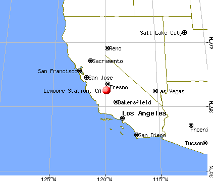 Lemoore Station, California map