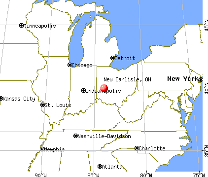 New Carlisle, Ohio map