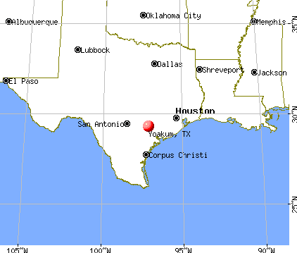 Yoakum, Texas map