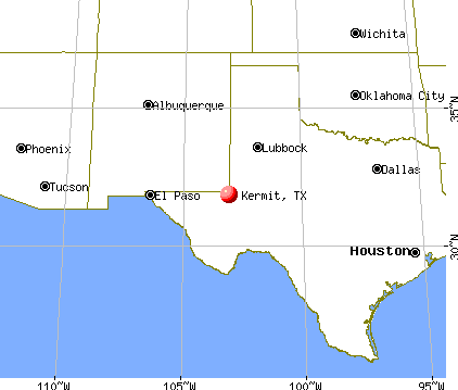 Kermit, Texas map
