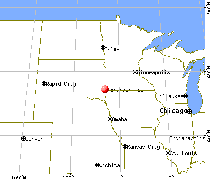 Brandon, South Dakota map