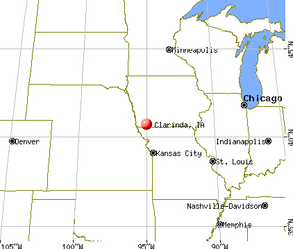 Clarinda, Iowa map