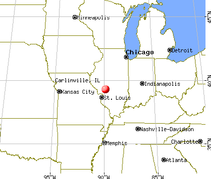 Carlinville, Illinois map