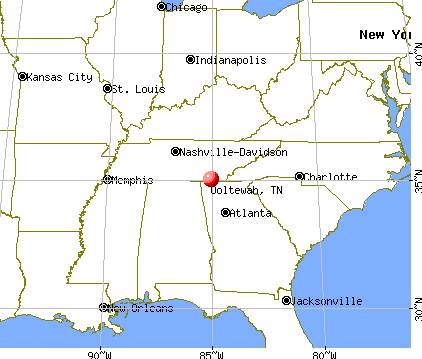 Ooltewah, Tennessee map