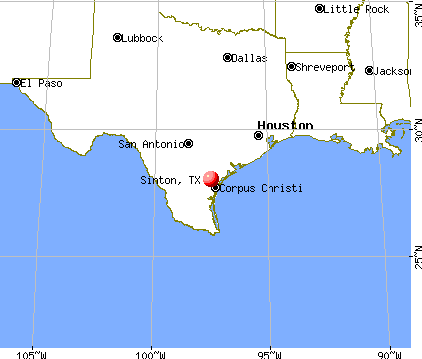 Sinton, Texas map