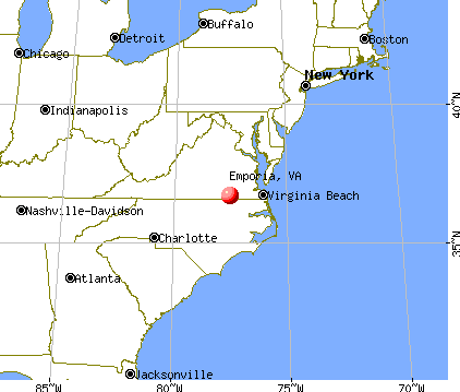 Emporia, Virginia map