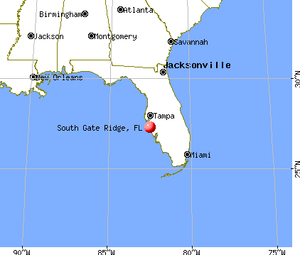South Gate Ridge, Florida map
