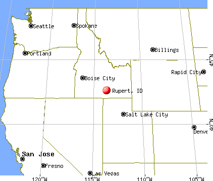 Rupert, Idaho map