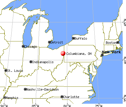 Columbiana, Ohio map