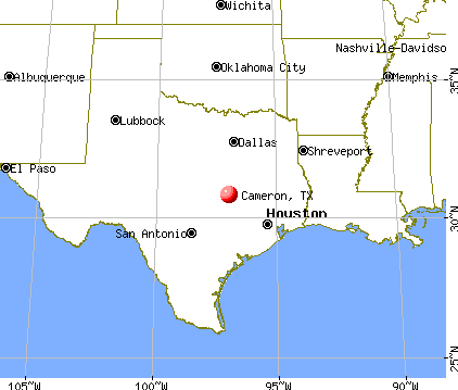 Cameron, Texas map