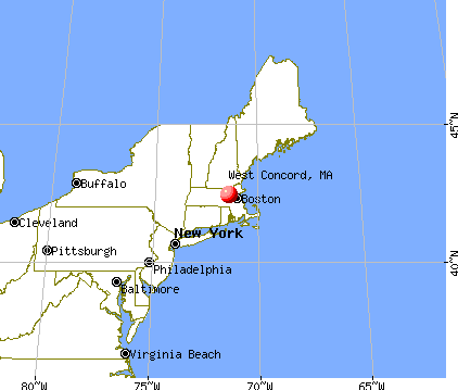 West Concord, Massachusetts map