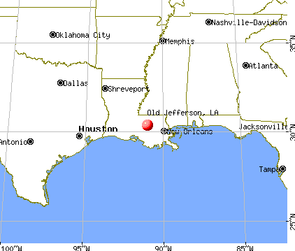 Old Jefferson, Louisiana map