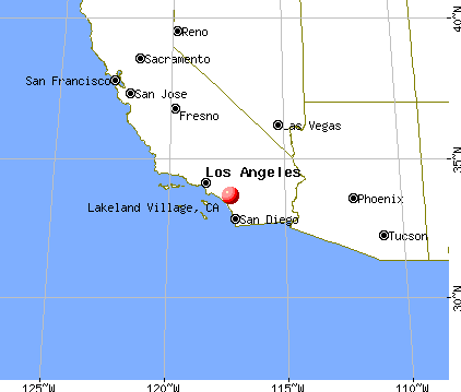 Lakeland Village, California map