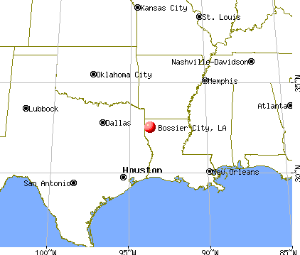 Bossier City, Louisiana map