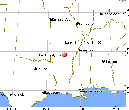 East End, Arkansas map