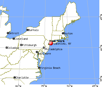 Lakeview, New York map