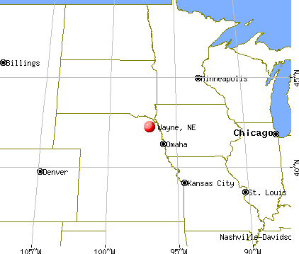 Wayne, Nebraska map