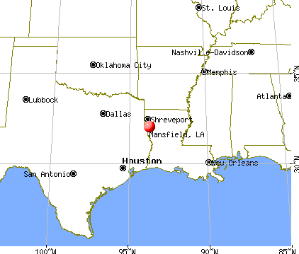 Mansfield, Louisiana map