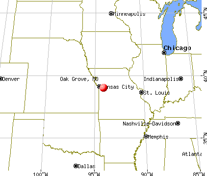 Oak Grove, Missouri map