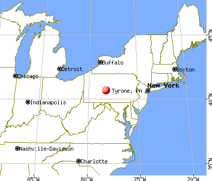Tyrone, Pennsylvania map