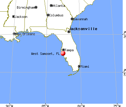 West Samoset, Florida map
