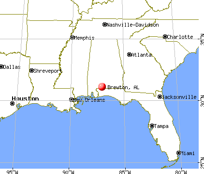 Brewton, Alabama map