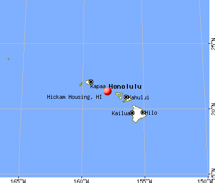 Hickam Housing, Hawaii map