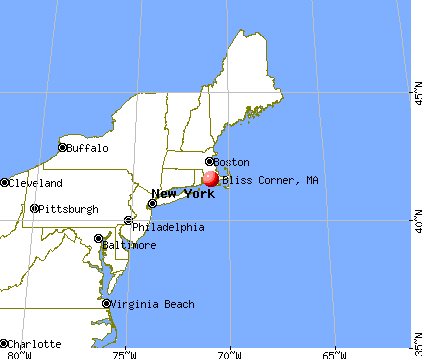 Bliss Corner, Massachusetts map
