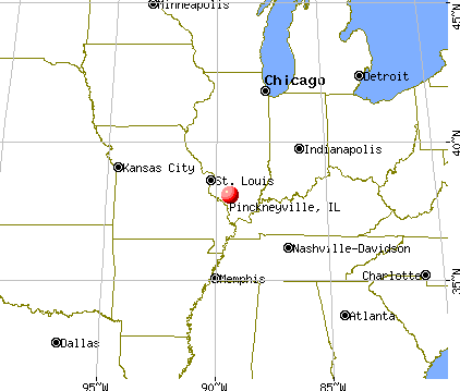 Pinckneyville, Illinois map