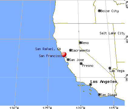San Rafael, California map