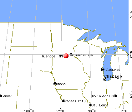 Glencoe, Minnesota map