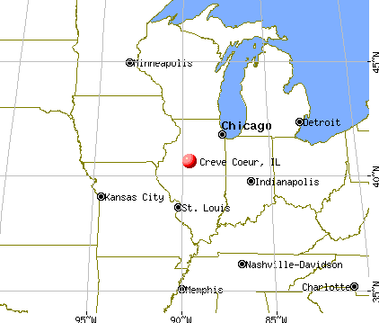 Creve Coeur, Illinois map