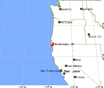 Brookings, Oregon map