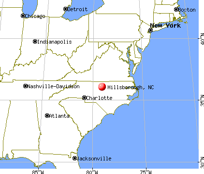 Hillsborough, North Carolina map