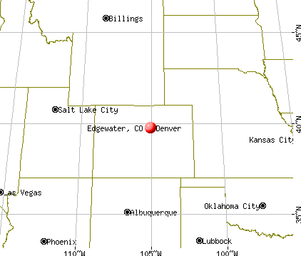 Edgewater, Colorado map