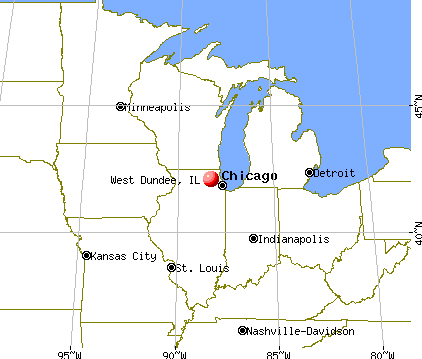 West Dundee, Illinois map