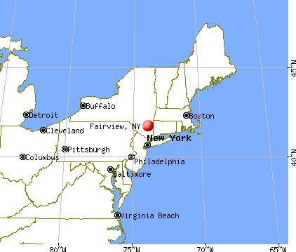 Fairview, New York map