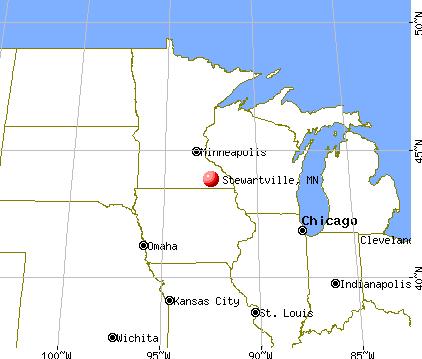 Stewartville, Minnesota map