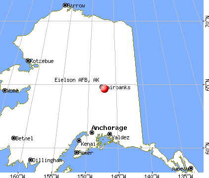 Eielson AFB, Alaska map