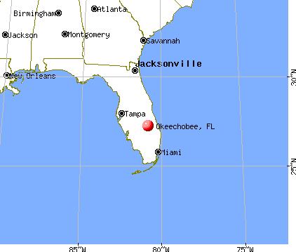 Okeechobee, Florida map