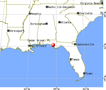 Cedar Grove, Florida map