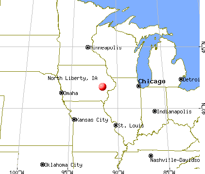 North Liberty, Iowa map