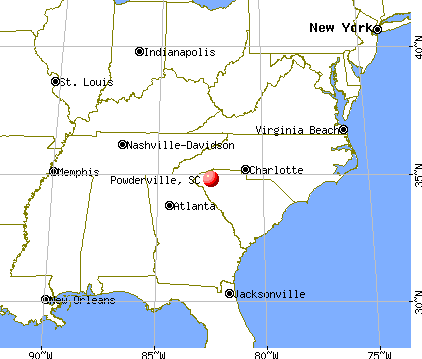 Powderville, South Carolina map