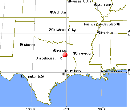 Whitehouse, Texas map