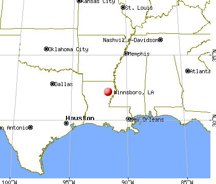 Winnsboro, Louisiana map